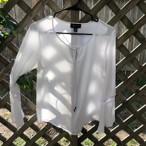 Sheer long sleeve shirt